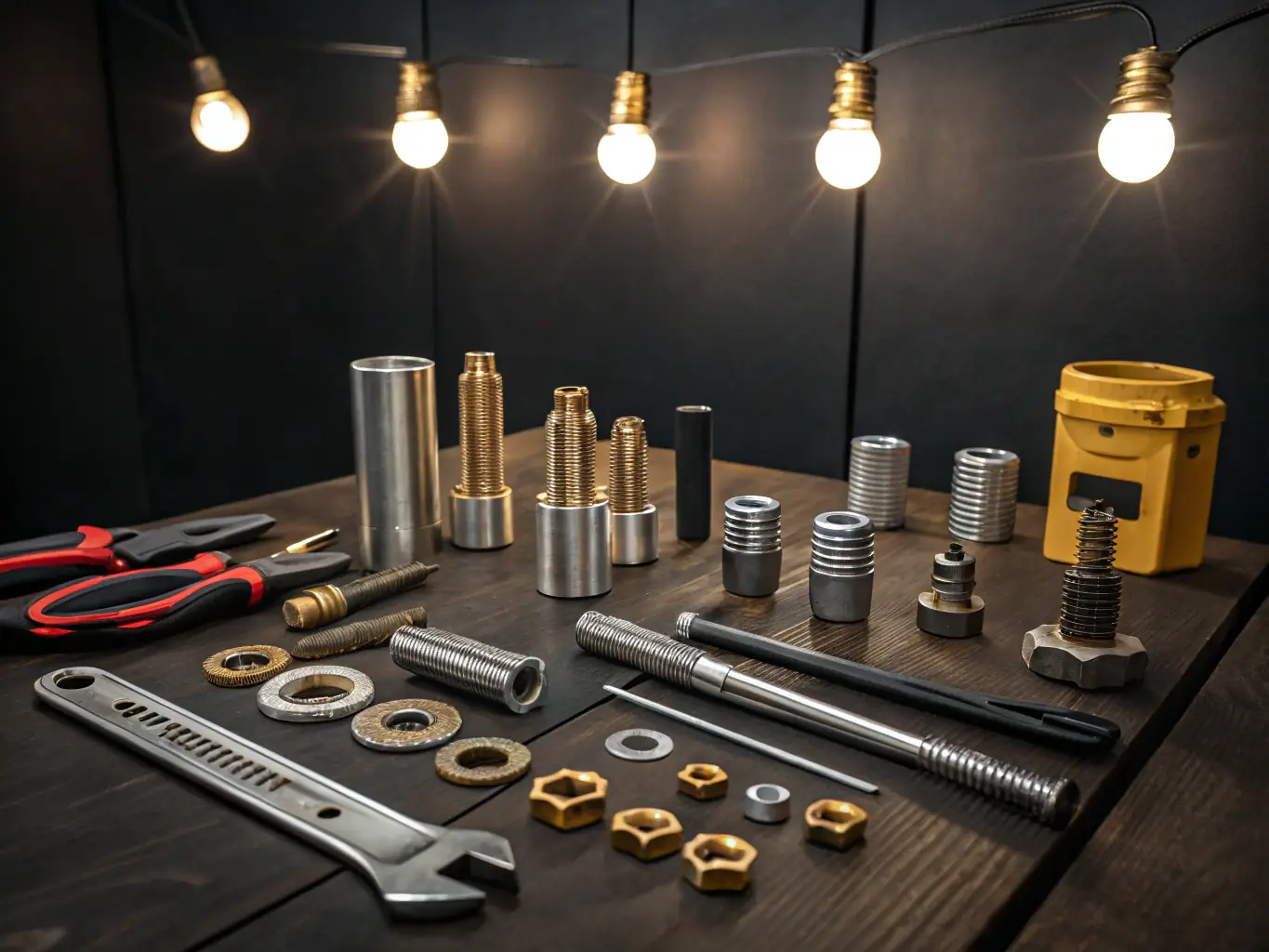 A display of various steel and cast iron fittings, emphasizing their strength and precision engineering, with a focus on their application in gas pipeline systems.